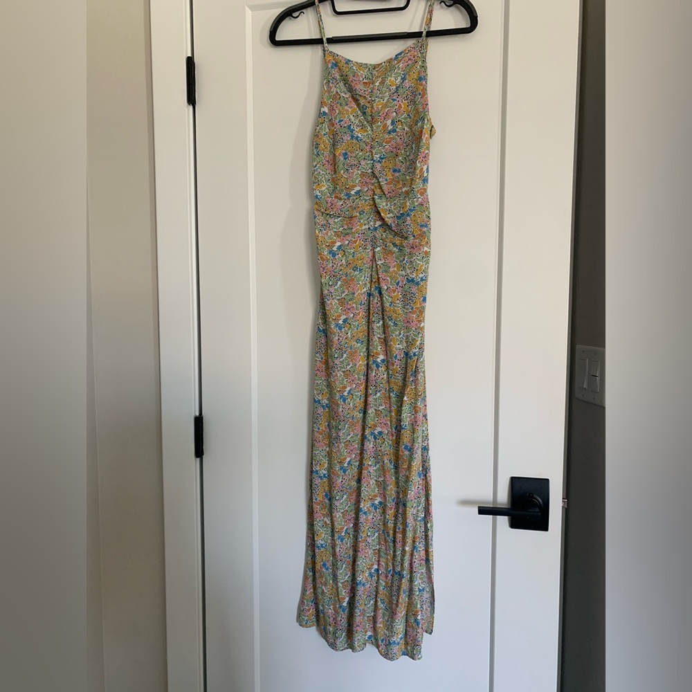 Zara green and white flower design